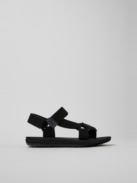 CAMPER Match Black Textile Sandals for Men.