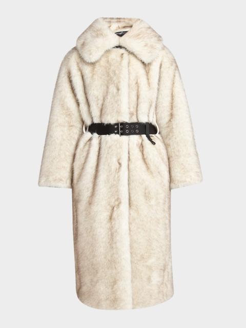 Moncler Grenoble Arly Long Faux Fur Coat