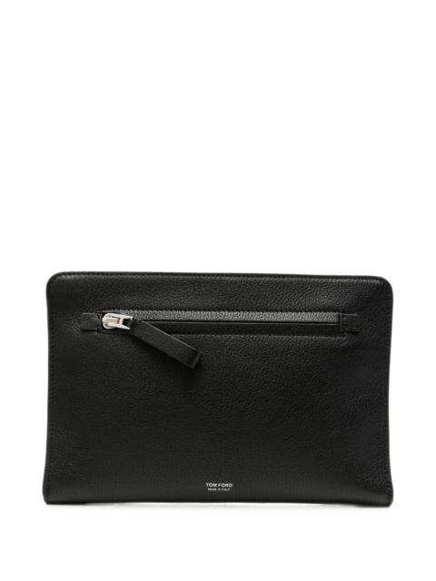 TOM FORD Tom Ford Grained Leather Clutch Bag