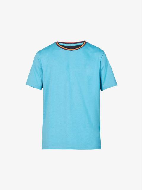 Ribbed-neck cotton-jersey T-shirt