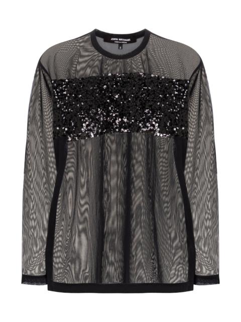 Junya Watanabe Sequined mesh top