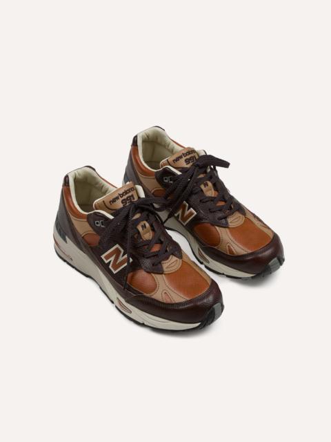 New Balance New Balance ‘Luxury Leather’ Chocolate Plum and Caramel Made in UK 991v1 Trainers