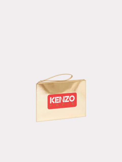 KENZO 'KENZO Emboss' large leather clutch