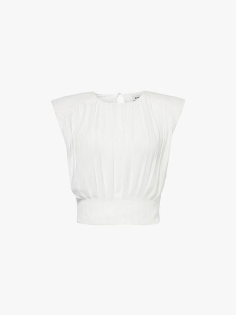 Matilda pleated woven top