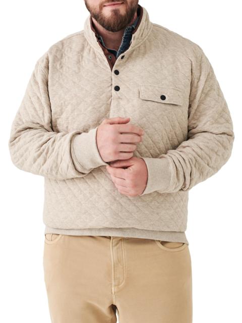 FAHERTY Men's Epic Quilted Fleece Pullover - Oatmeal