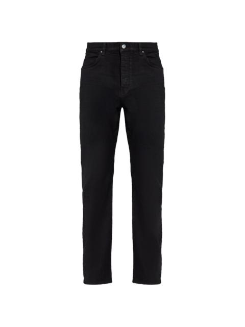 mid-rise slim-cut jeans