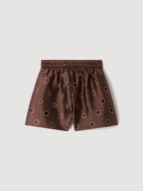 Sandro DISTRESSED RHINESTONE SHORTS