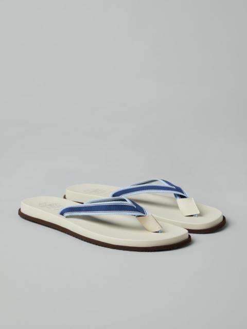 Brunello Cucinelli Flip-flops with striped grosgrain band