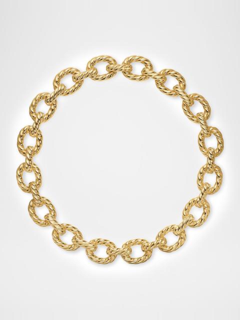 DAVID YURMAN Sculpted Cable Oval Link Necklace in 18K Gold, 18"L