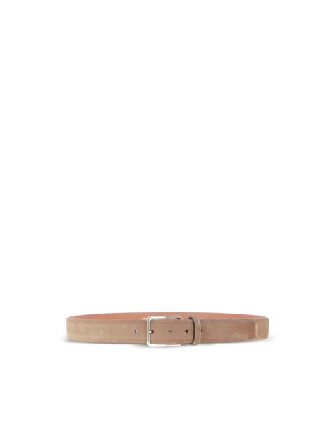 Santoni suede buckle belt