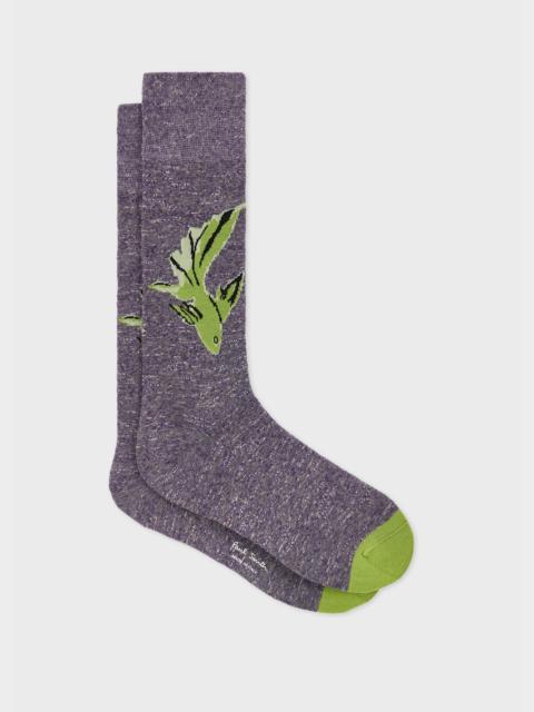 Paul Smith Mauve 'Le Peche Fish' Socks