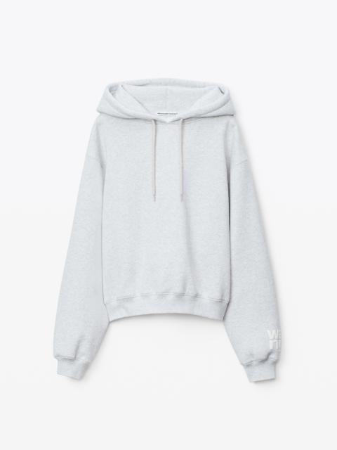 Alexander Wang PUFF LOGO HOODIE IN STRUCTURED TERRY