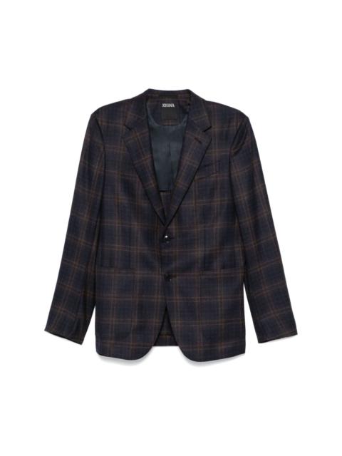 checked blazer