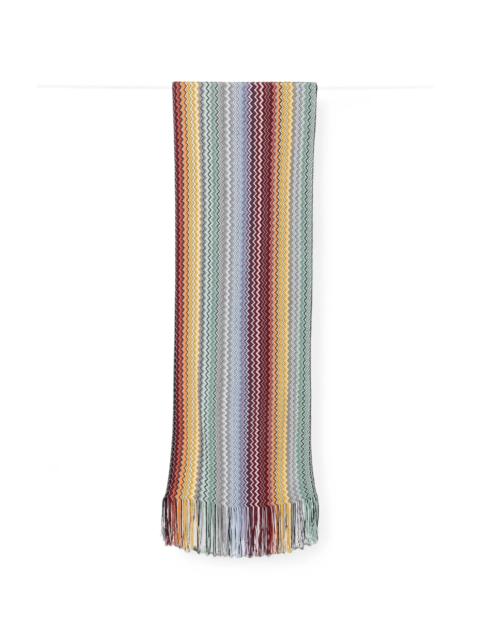 Missoni Missoni Zig-zag-knit Fringed Scarf