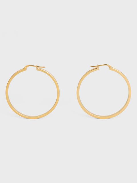 CELINE Celine Paris Large Hoops in Brass with Gold Finish