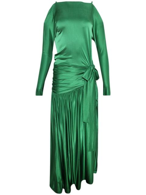 rabanne gathered satin dress