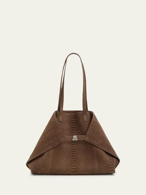 AKRIS Ai Medium Python Convertible Shoulder Bag