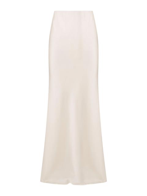 LoveShackFancy Maurine Slip Maxi Skirt ivory