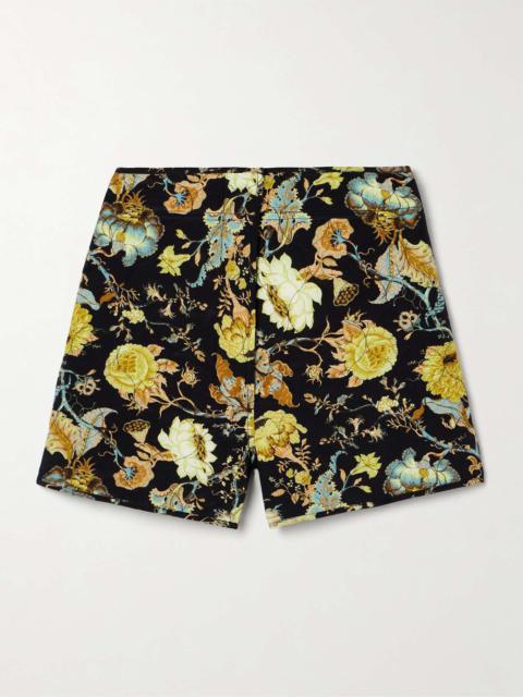 ULLA JOHNSON Cade quilted floral-print silk shorts