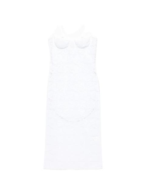 Oséree Oséree Lace-overlay Underwired Dress