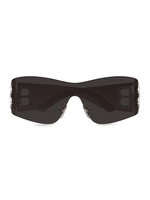 BALENCIAGA Women's Bossy 99MM Mask Sunglasses - Grey Black