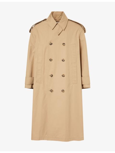 AMI Paris Double-Breasted Cotton Trench Coat