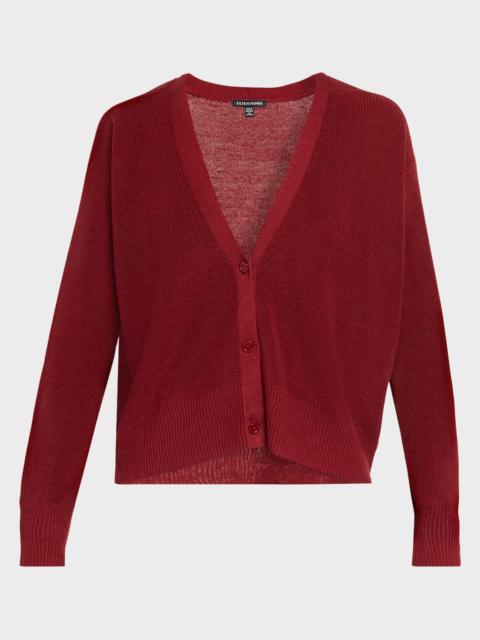 EILEEN FISHER Organic Linen-Cotton Knit Cardigan