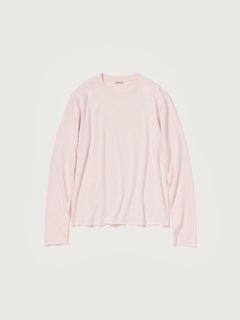 AURALEE BRUSHED ORGANIC COTTON JERSEY L/S TEE