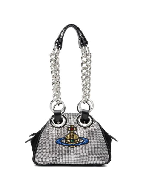 Vivienne Westwood Black Hotfix Diamante Archive Chain Bag