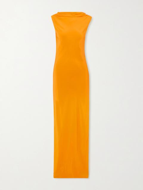 SIR. Isla Open-back Draped Silk Crepe De Chine Gown