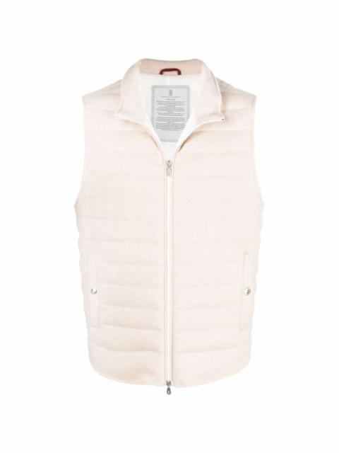 knitted padded gilet