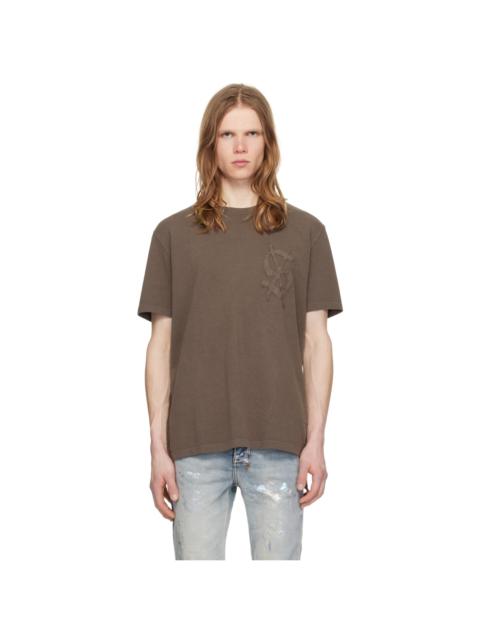 Brown Plus Applique Kash T-Shirt