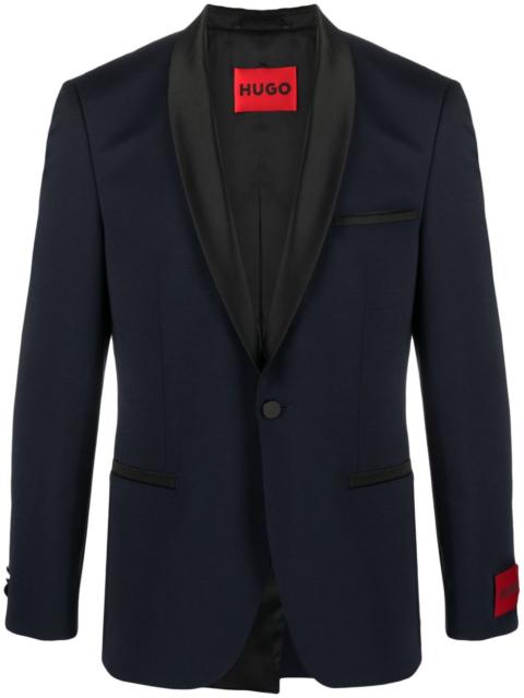 HUGO single-breasted tuxedo blazer