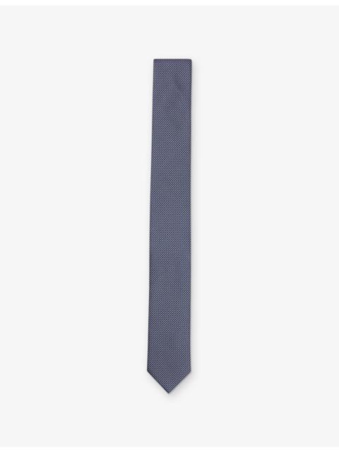 HUGO Geometric-Pattern Silk Tie