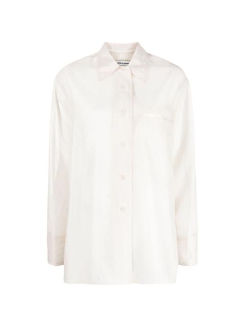 LOW CLASSIC semi-sheer buttoned shirt