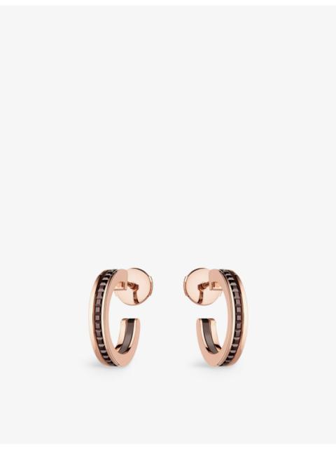 Boucheron Quatre Classique PVD-coated 18ct yellow and pink-gold hoop earrings