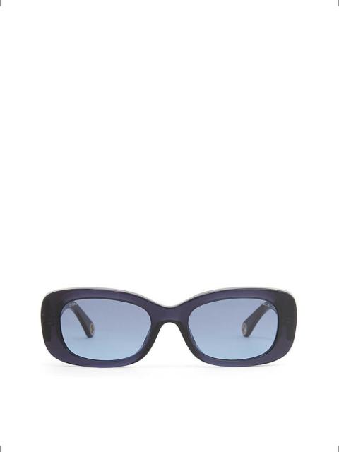 CHANEL CH5488 rectangular-frame brand-plaque acetate sunglasses