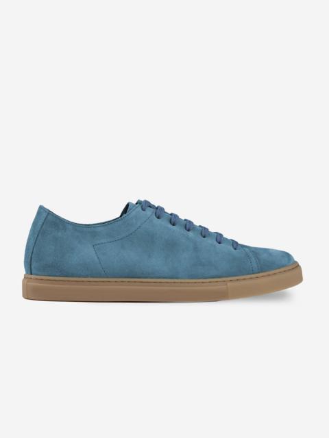 Calfskin and suede trainers