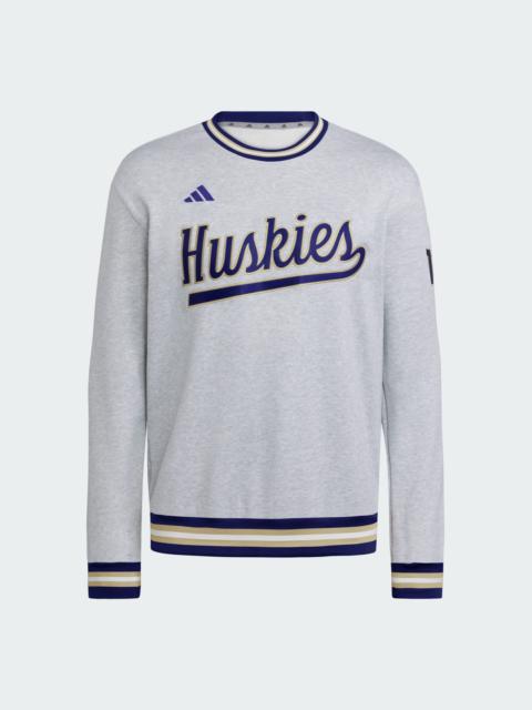 adidas Washington Huskies Ribbed Crew Sweatshirt