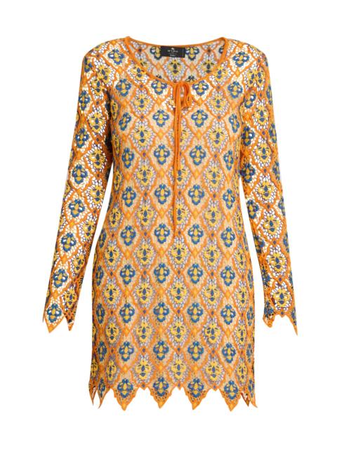 Etro Women's Crocheted Minidress - Arancione