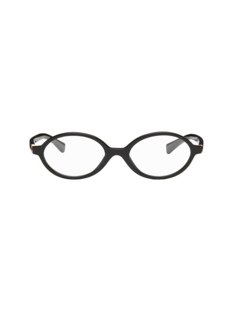 Miu Miu Black 'Breaking the Rules' Oval Glasses