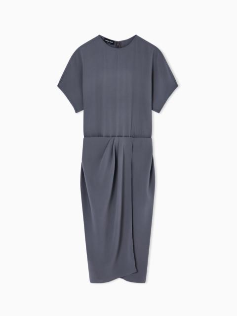 GIORGIO ARMANI MIDI DRESS IN WASHED SILK CRÊPE