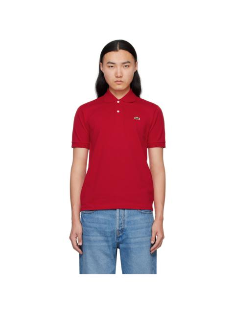 LACOSTE Red Classic Fit Original L.12.12 Polo