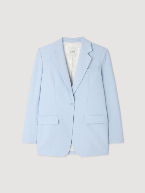 Sandro SEQUIN-STRIPE TAILORED JACKET