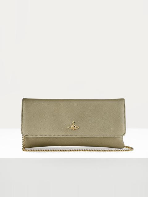 Vivienne Westwood SAFFIANO CLUTCH WITH FLAP