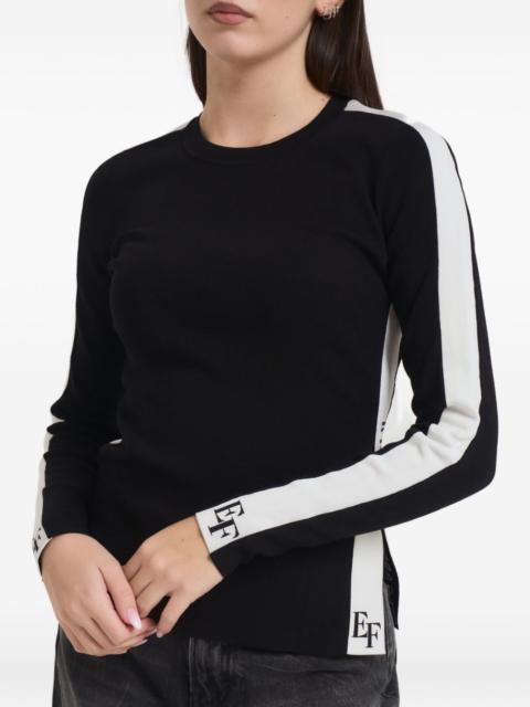 ELISABETTA FRANCHI side-stripe sweater