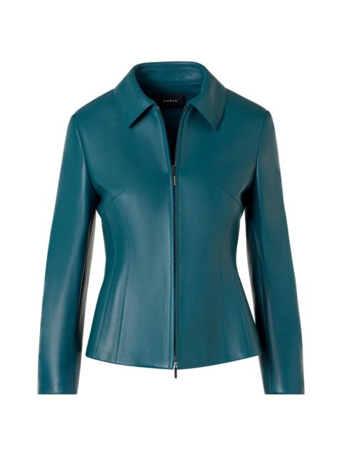 AKRIS Women's Hecate Leather Zip Jacket - Ottanio