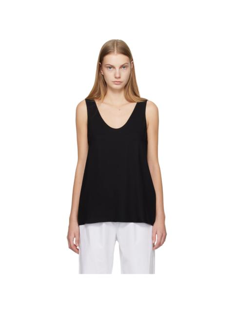 MATTEAU Black Fluid Scoop Tank Top