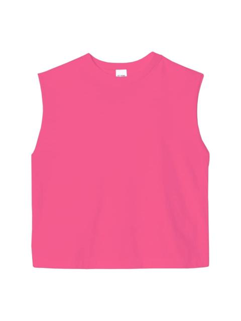 round-neck cropped tank top