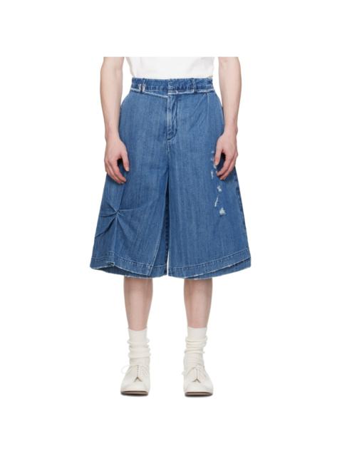 ADER error Blue Alviat Denim Shorts